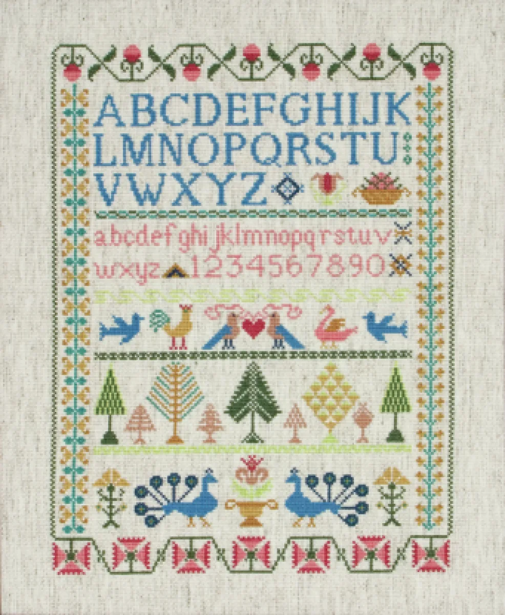 Семплер - Anchor комплект за черна бродерия CC78962