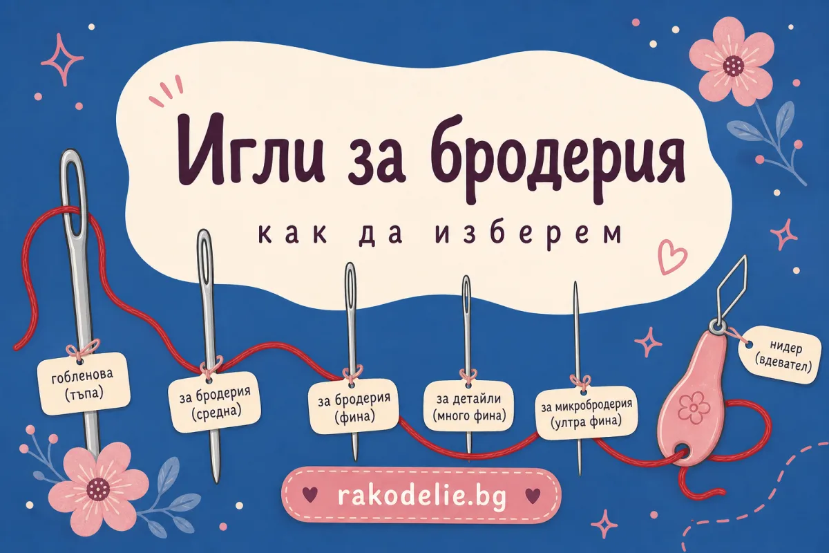 Игли за бродерия: видове, номера и как да изберете правилната