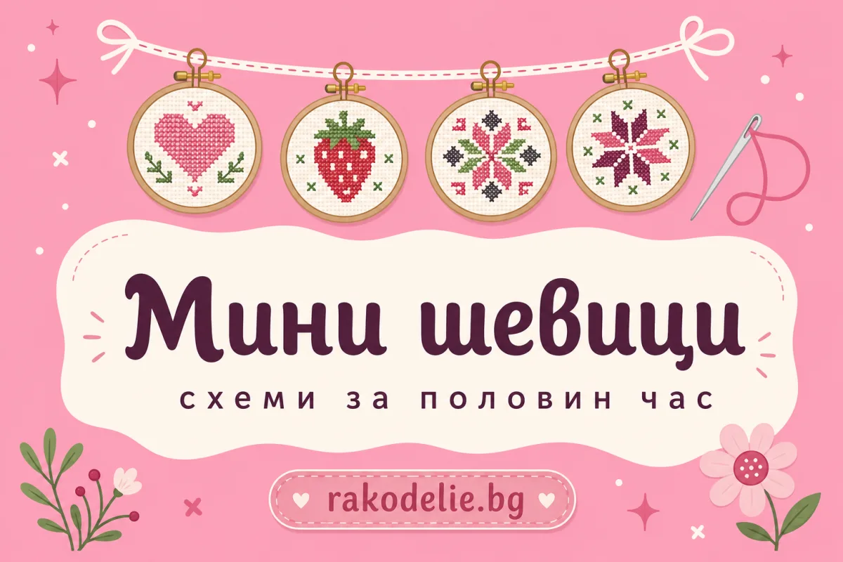 Мини шевици: малки схеми за половин час бродерия
