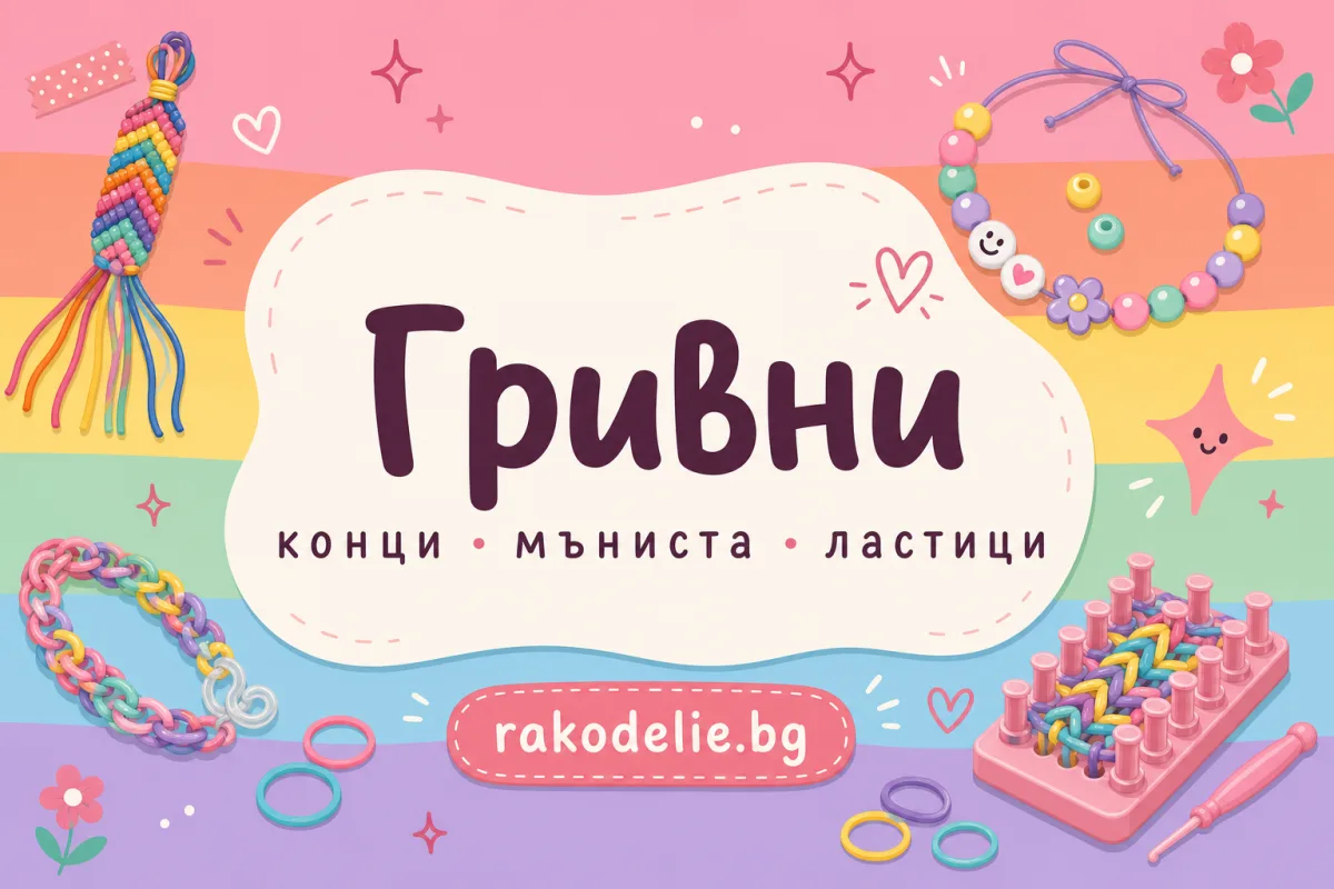 Плетене на гривни: с конци, мъниста и ластици