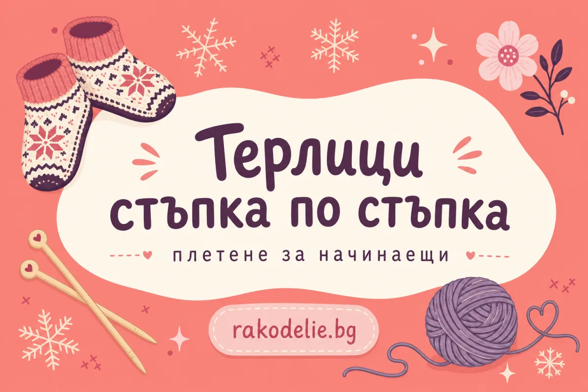 Плетене на терлици за начинаещи: стъпка по стъпка с две куки