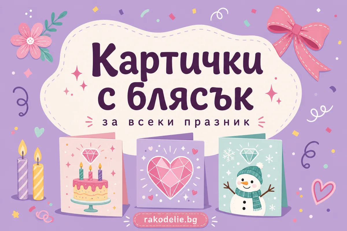Ръчно изработени картички: диамантени картички за всеки празник