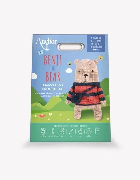 Мечето Бенджи - Anchor амигуруми комплект A28C02-L