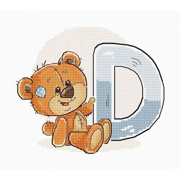 Буква "D" - гоблен със схема B1205