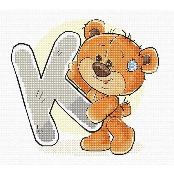 Буква "K" - гоблен със схема B1212