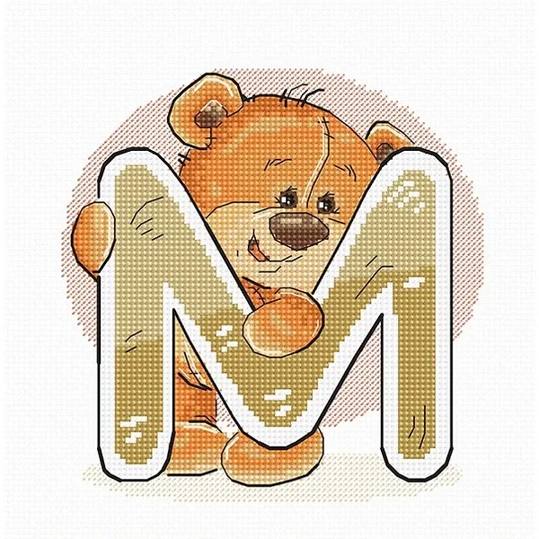 Буква "M" - гоблен със схема B1214