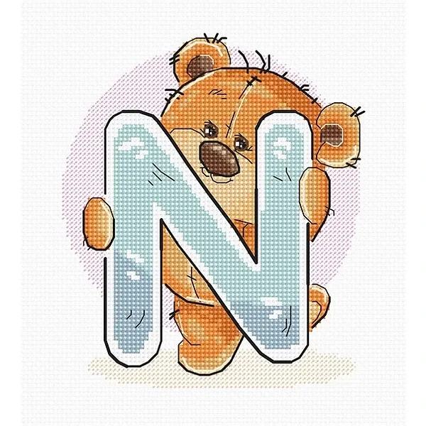 Буква "N" - гоблен със схема B1215