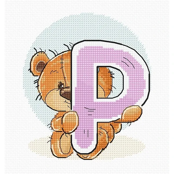 Буква "P" - гоблен със схема B1217