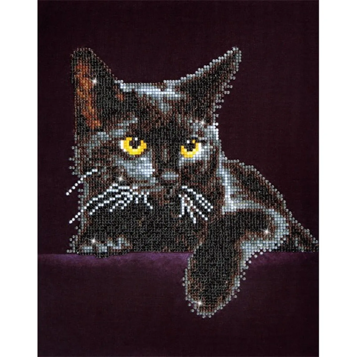Среднощно коте - диамантен гоблен DD5.001