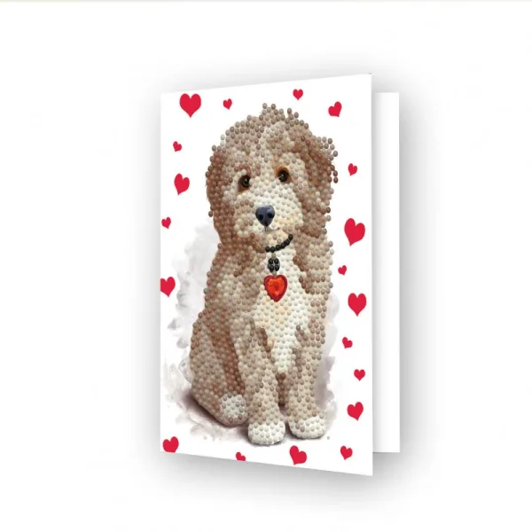 Сладко кученце - диамантена картичка DDG.029