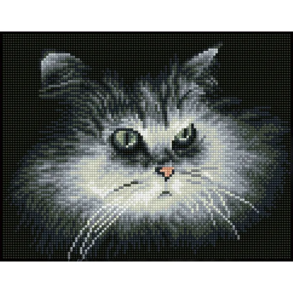 Коте в сянка - диамантен гоблен DQ7.002