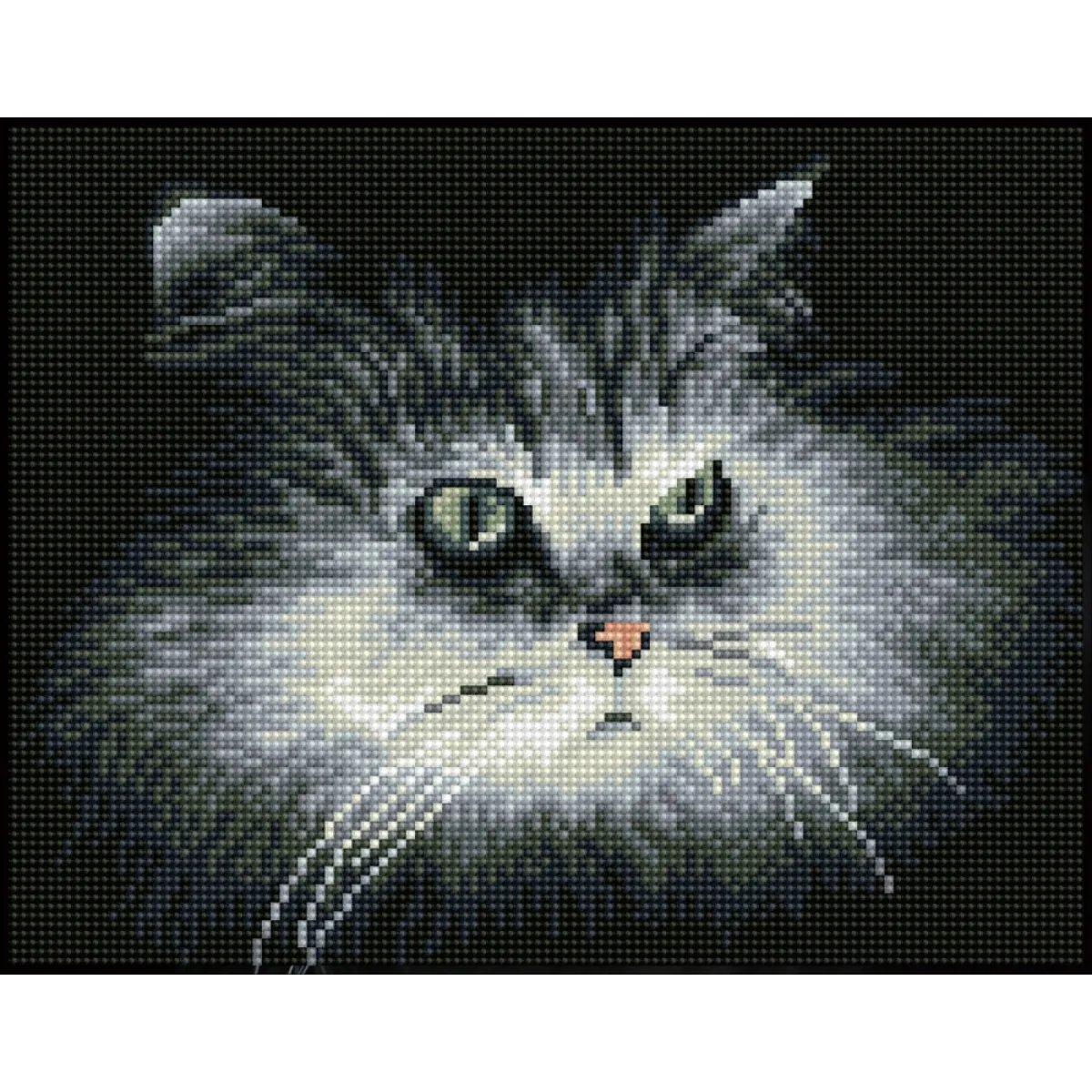 Коте в сянка - диамантен гоблен DQ7.002