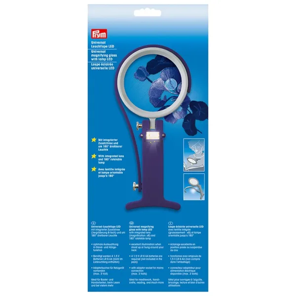 PRYM 610380 ЛУПА с LED лампа
