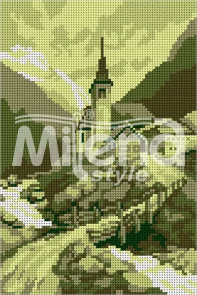 Зеленият замък - гоблен със схема (5690)