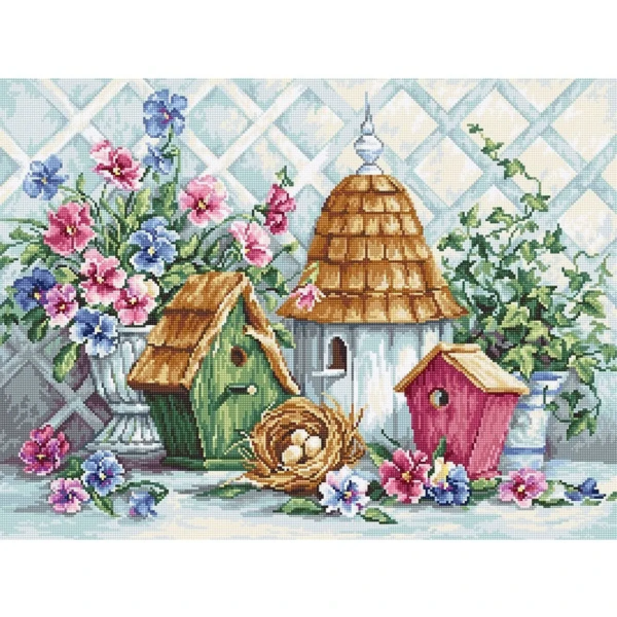 Гнездо в градината - гоблен със схема B2396