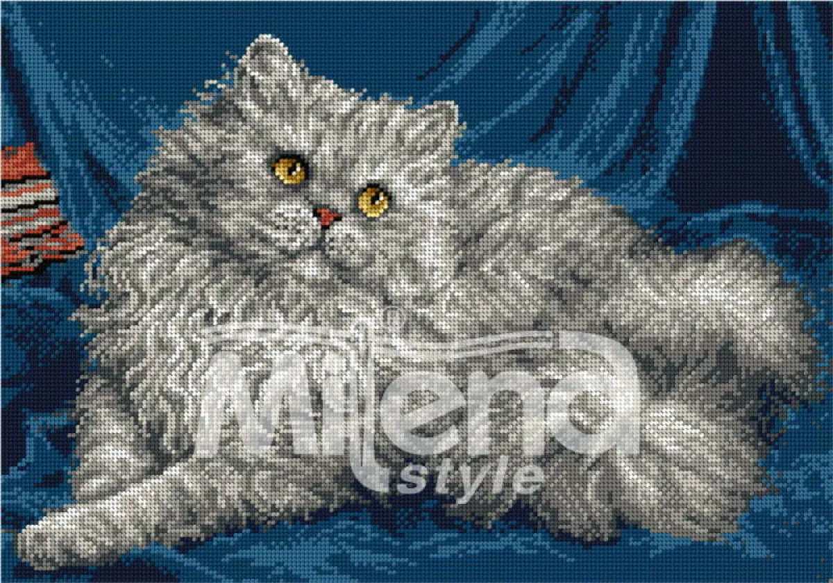 Котка Селкърк рекс - гоблен със схема