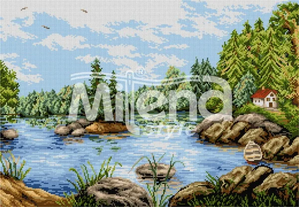 Райски залив - гоблен със схема