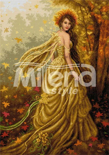 Есенна фея - гоблен със схема
