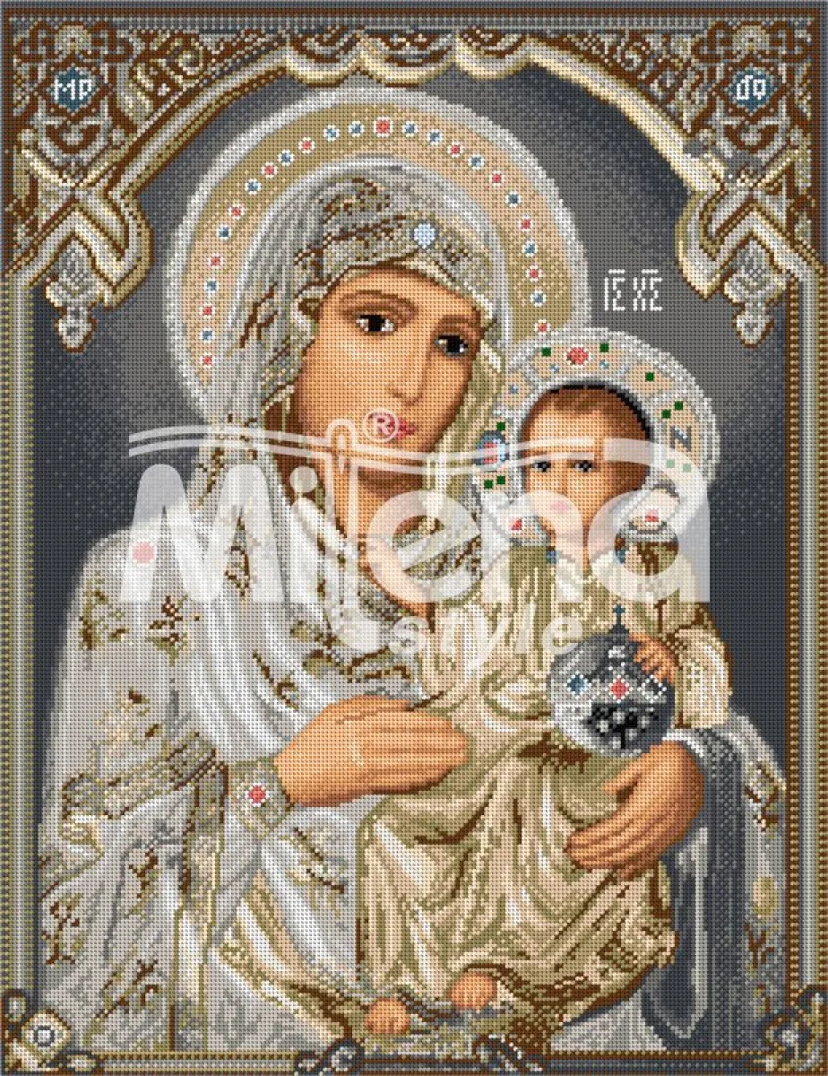 Йерусалимска икона - гоблен със схема