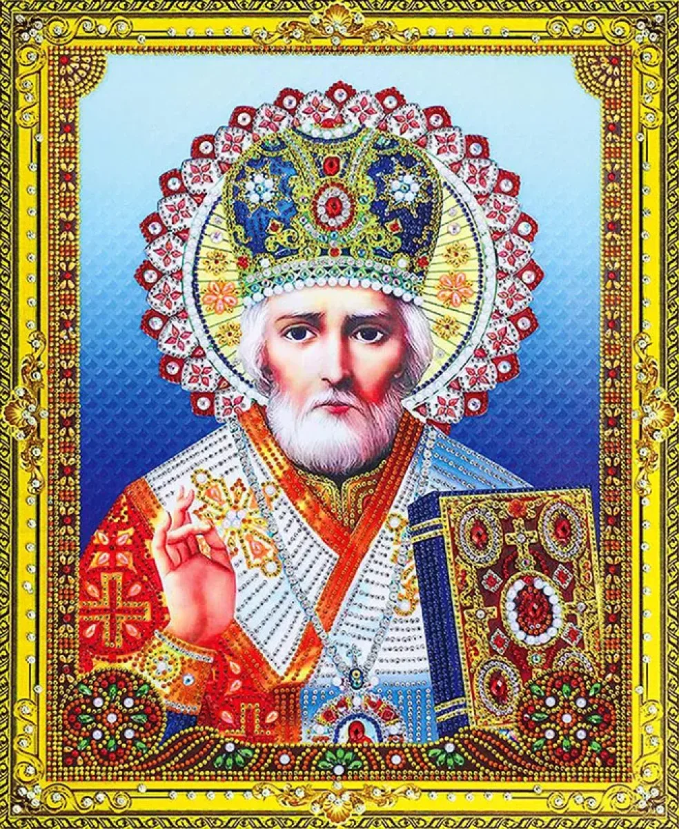 Свети Николай Чудотворец - диамантен гоблен