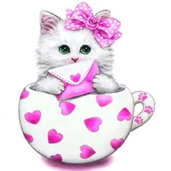Коте принцеса - диамантен гоблен