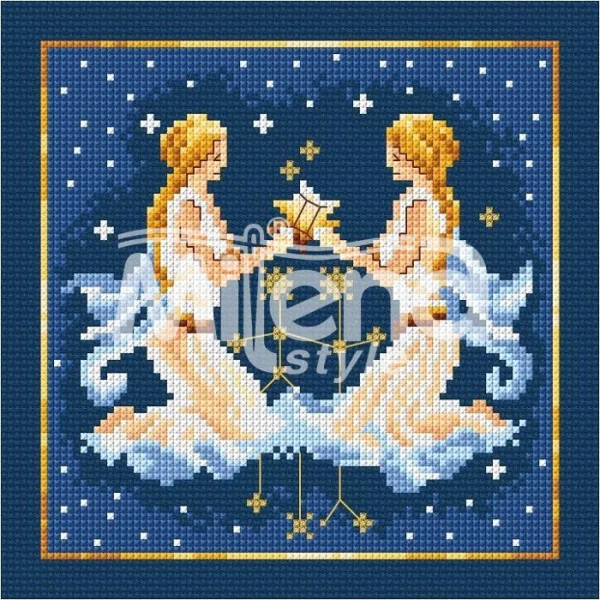 Зодия Близнаци - гоблен със схема (6566)