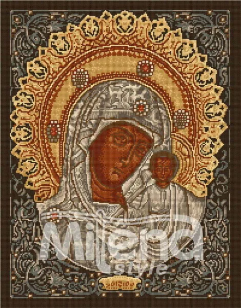Казанска икона - гоблен със схема