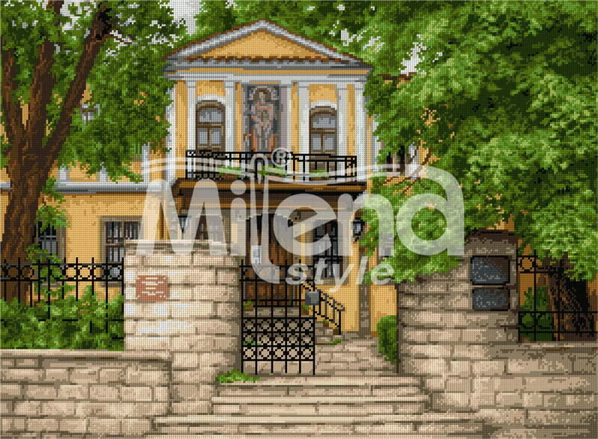 Къща-музей на Златю Бояджиев - гоблен със схема