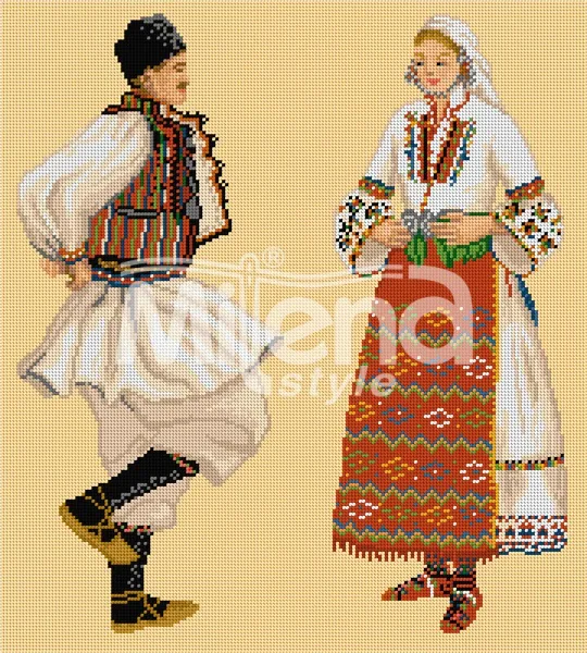 Македонска носия - гоблен със схема