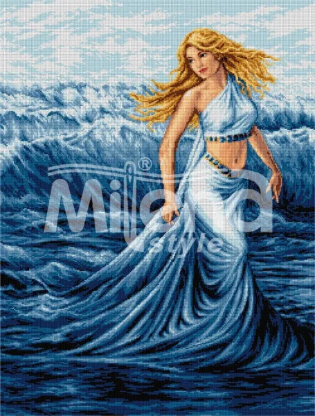 Морска фея - гоблен със схема
