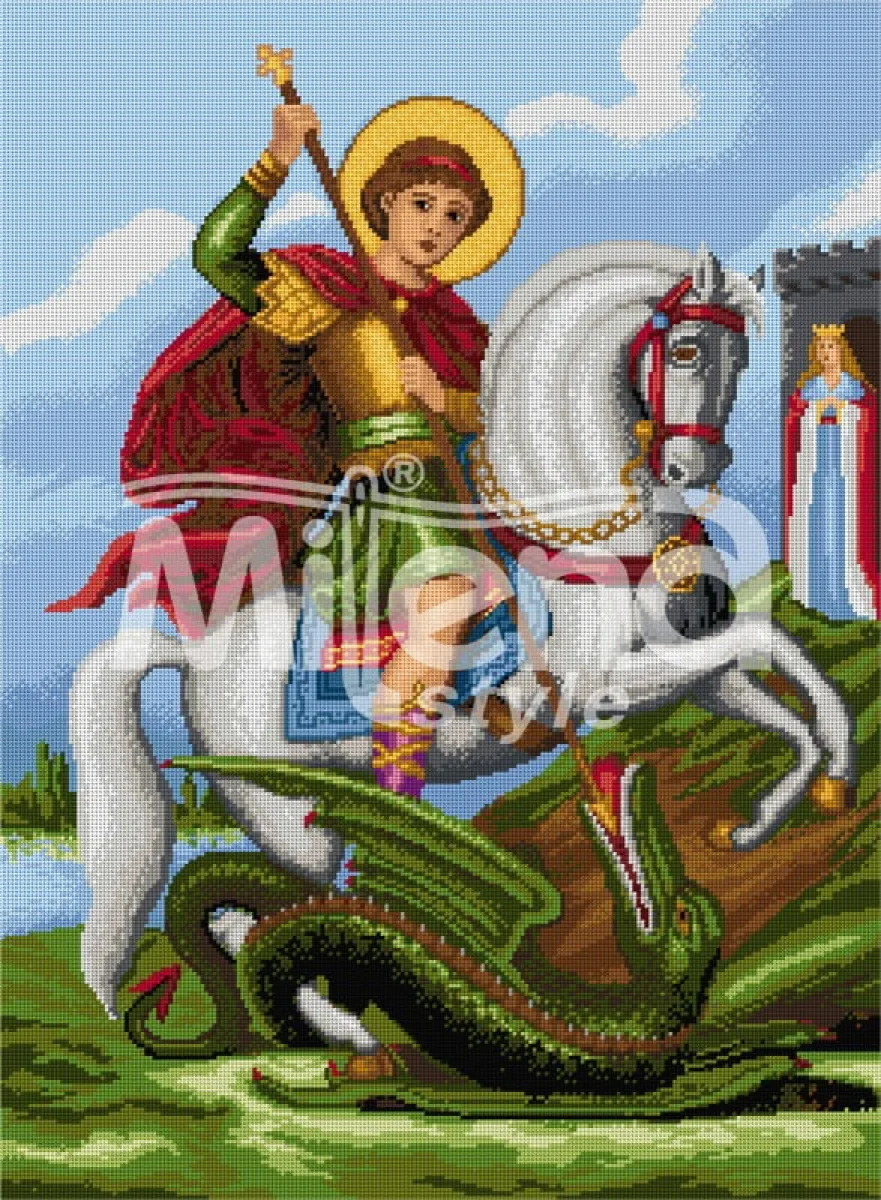 Свети Георги - гоблен със схема