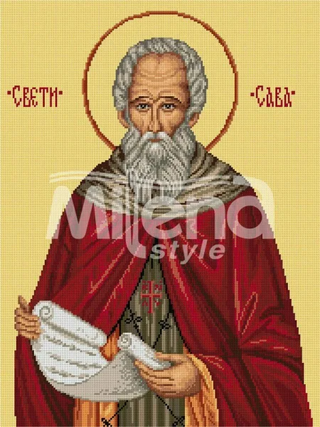 Свети Сава - гоблен със схема