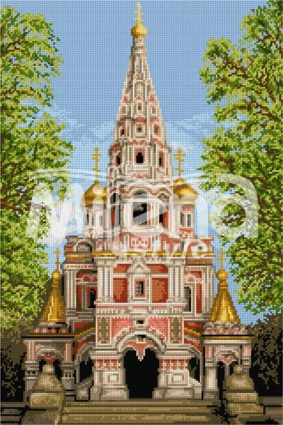 Шипченски манастир - гоблен със схема