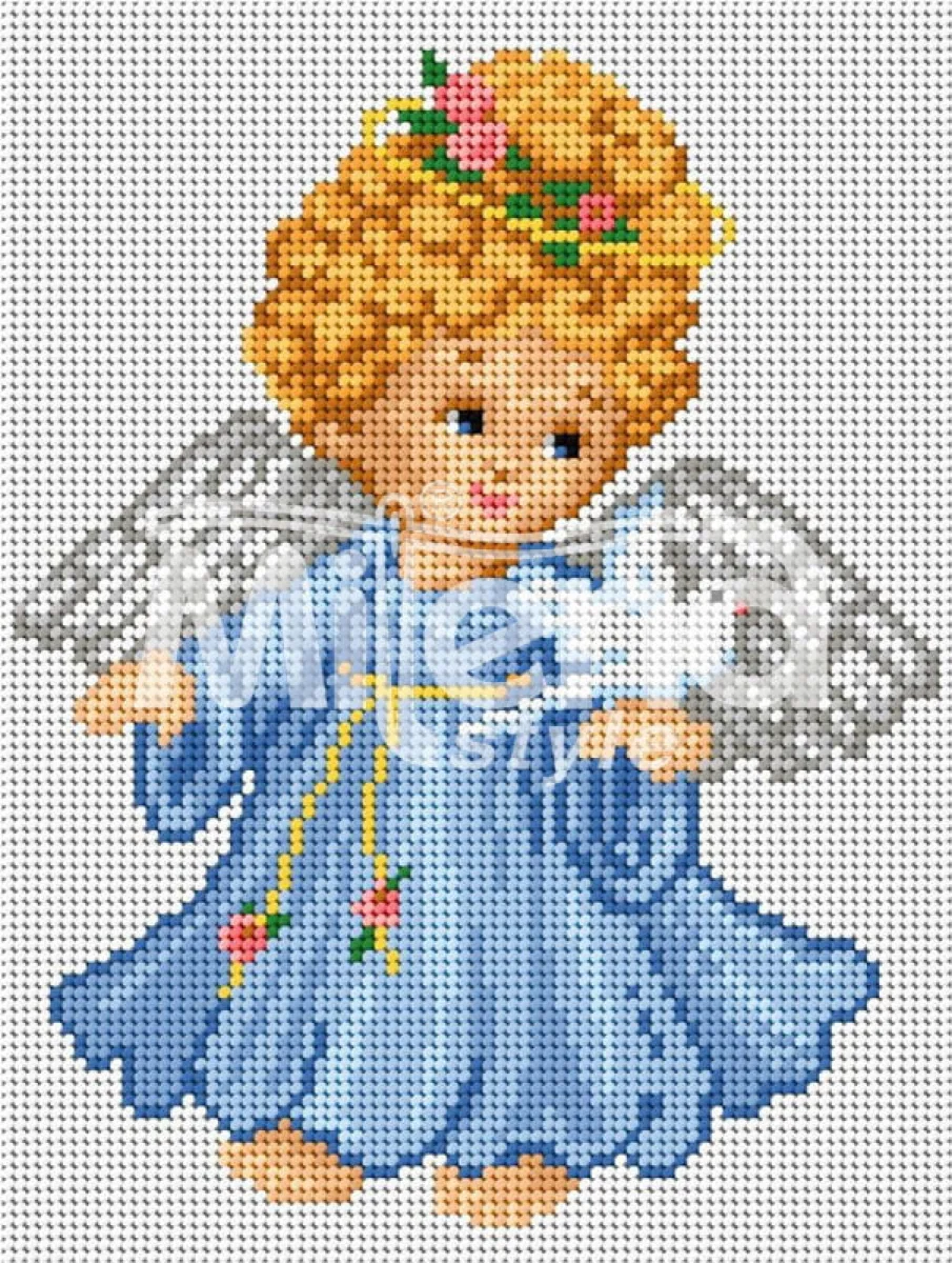 Ангел с гълъб - гоблен с щампа (182427)