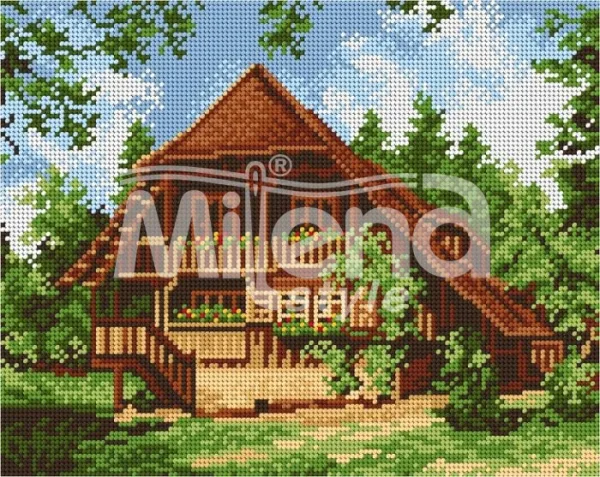 Горска хижа - гоблен с щампа (243009)