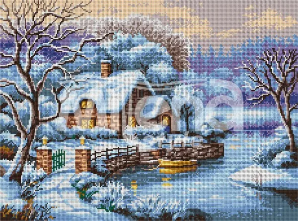 Зимна тишина - гоблен с щампа (533918)