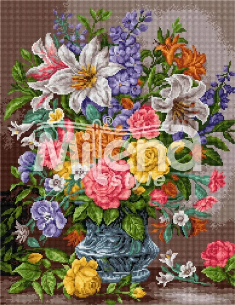 Цветя за дома  – Печатана Aida 14 ct (AE008)