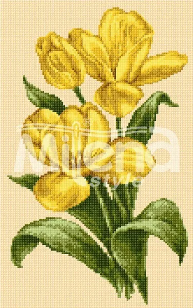 Букет жълти лалета – Печатана Aida 14 ct (AB033)