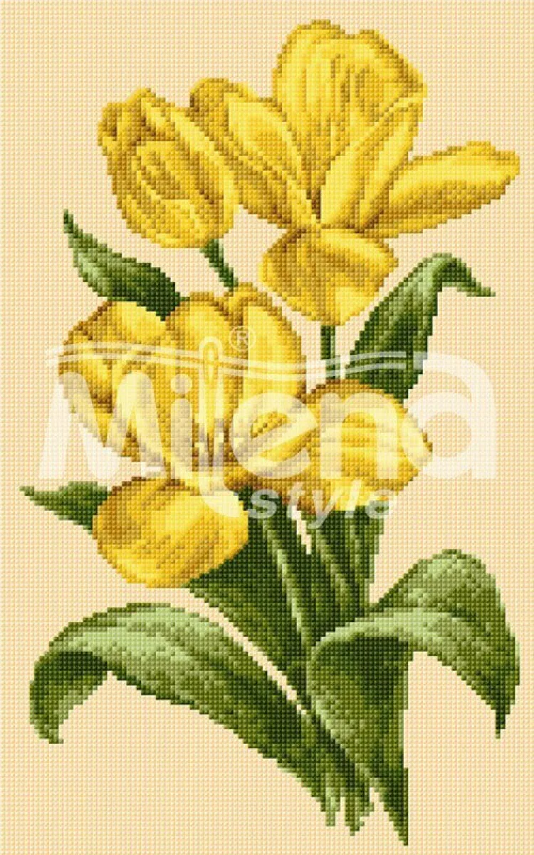 Букет жълти лалета – Печатана Aida 14 ct (AB033)