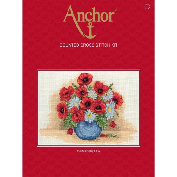 Маков букет - Anchor комплект за кръстат бод 3690000-10009