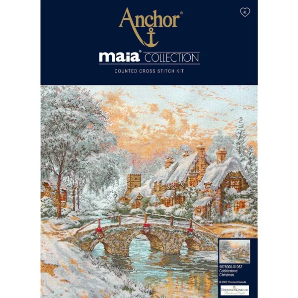 Коледна калдъръмена улица - Anchor комплект за кръстат бод 5678000-01062