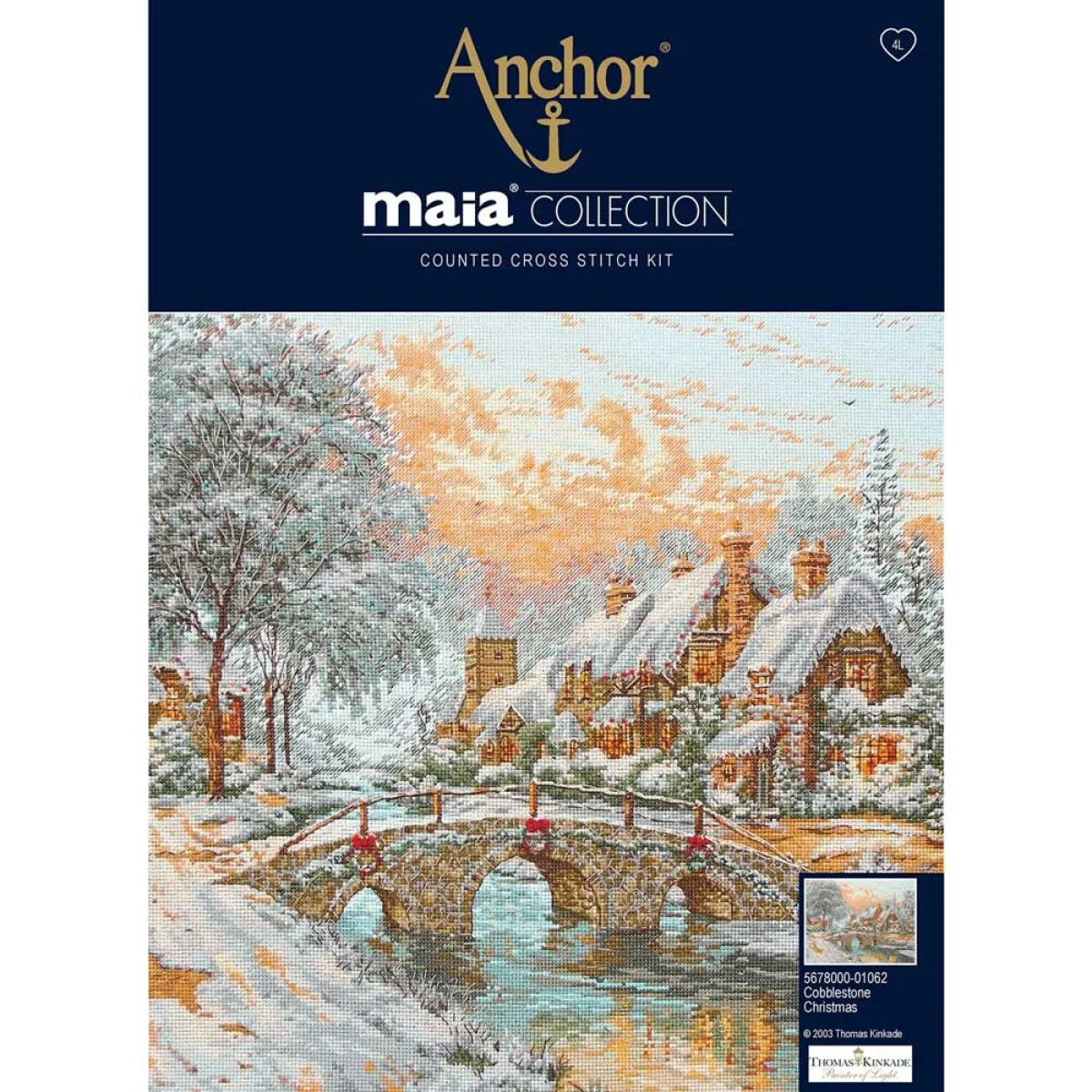 Коледна калдъръмена улица - Anchor комплект за кръстат бод 5678000-01062