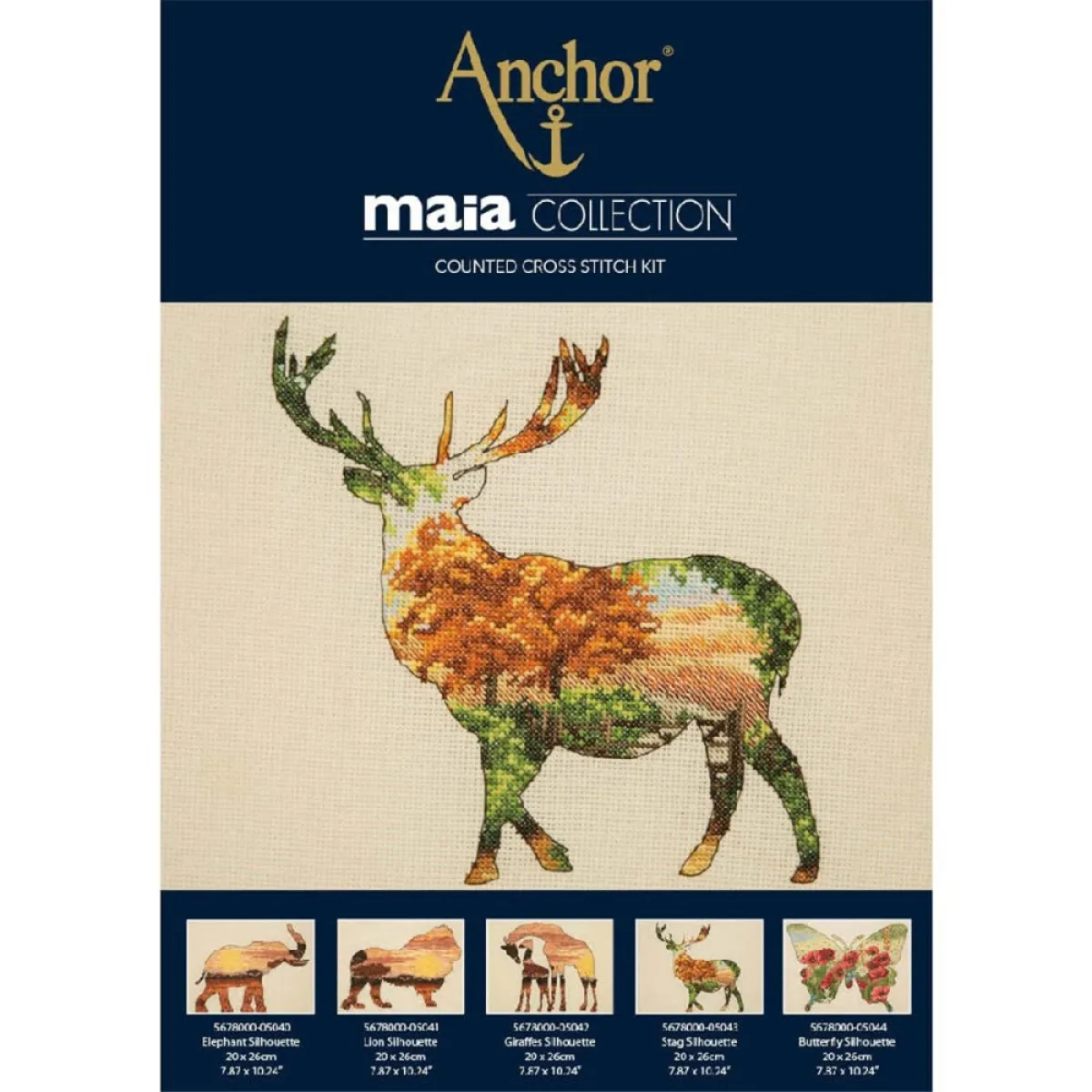 Силует на елен - Anchor комплект за кръстат бод 5678000-05043