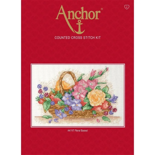 Цветна кошница - Anchor комплект за кръстат бод AK117