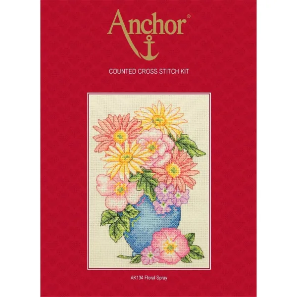 Цветен букет - Anchor комплект за кръстат бод AK134