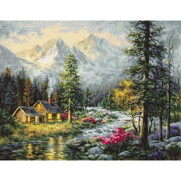 Горска хижа - гоблен със схема